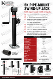 5K Pipe-Mount Swing-Up Jack