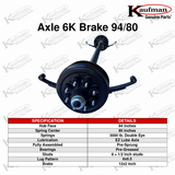Axle 6K Brake 92/78