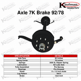 Axle 7K Brake 92/78
