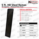 5 ft. HD Steel Ramps - 5K Capacity