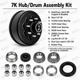 Brake Drum & Hub, 6K/7K Axle