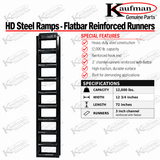 6 ft. HD Steel Ramps - 12K Capacity