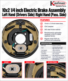 10x2-1/4 inch 3.5 - 4.4K Electric Brake Assembly LH (Drivers Side) RH (Passengers Side)
